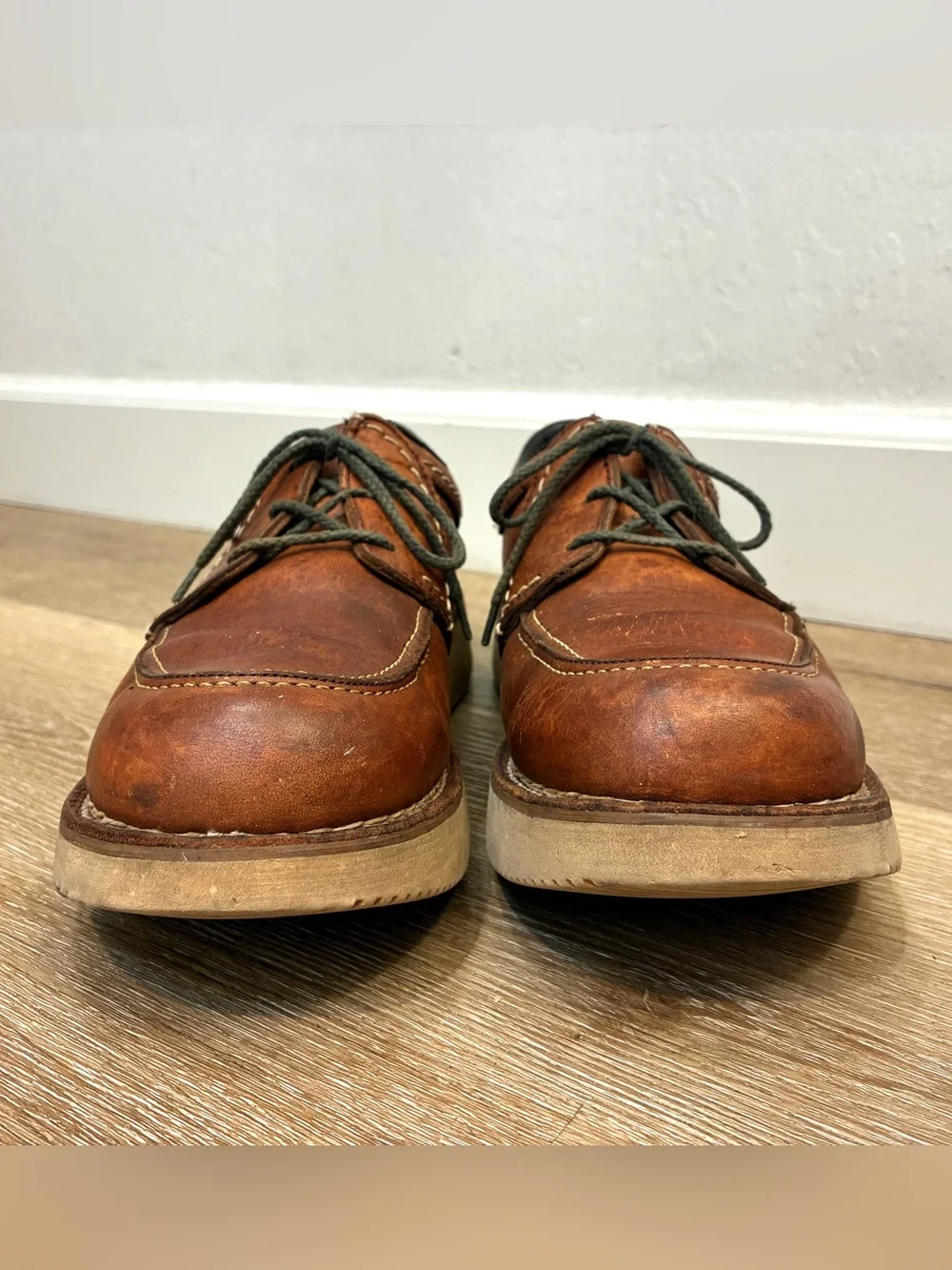 Vintage 70s Dex Brown Leather Vibram Sole Work Boots Shoes Men’s 10 M